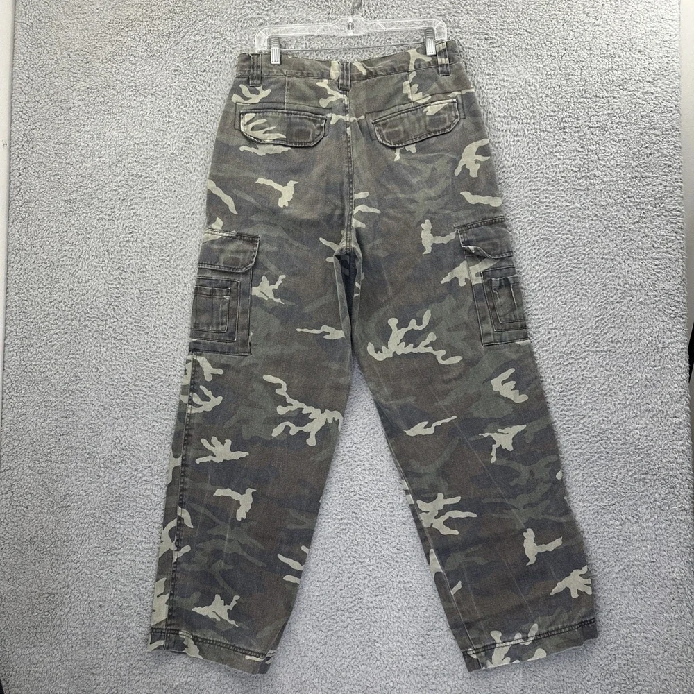 Vintage Y2K No Boundaries Camo Cargo Pants Baggy Gorpcore Grunge Men's 34 x‎ 31
